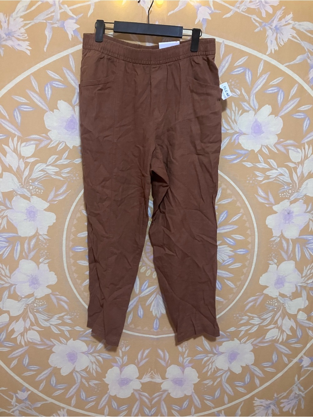 Old navy cropped linen blend pants
